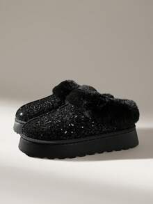Solecia Women's Winter Casual Versatile Platform Dew And Snow Boots Fall Shoes - Black 3 - View 2