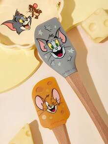 TOM & JERRY X SHEIN 2pcs/Set Cartoon Pattern Cake Cream Spatula - Multicolor - View 6
