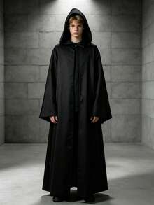 1PC Halloween Cosplay Costume | Halloween Gift | Festive Atmosphere Outfit - Black Cloak - View 4
