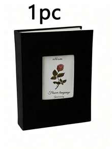 SHEIN 200 Pockets Photo Album Linen Cover DIY Writable Large Scrapbook Album 4x6 Photos Slip-In Picture Albums Children Growth - Multicolor - View 7