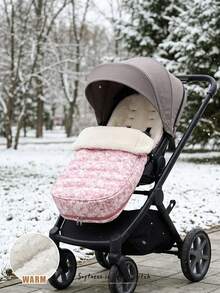 Cozy Pixies 1 Piece Digital Printed Stroller Protective Cover, Stroller Foot Cover, Plush Inside, Warm Foot Guard, Winter Use - Multicolor - View 1