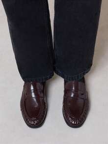 Nöista Retro British Loafers, Versatile And Comfortable Flat Shoes - Coffee Brown - View 7