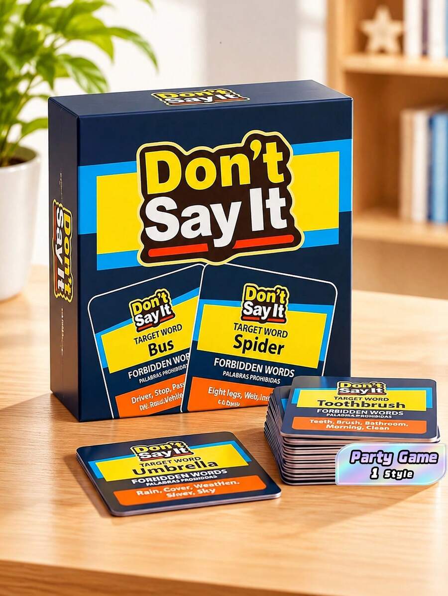 Don'T Say It - Pocket Edition Spanish Popular Party Card Game, 50 Carefully Selected Word Cards With Rounded Corners And Scratch-Resistant Craftsmanship. Extremely Portable, Ignite Joyful Moments Anywhere, An Essential Social Accessory For Camping - Dark Green - View 1