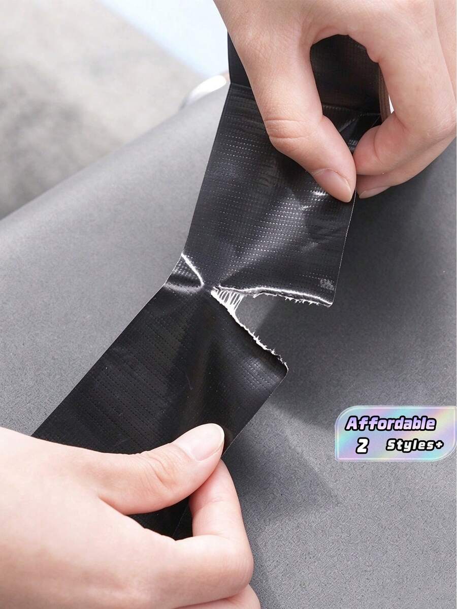 1pc Multifunctional Repair Patch & Duct Tape (Black Fabric),Seat Bag Scratches And Holes Are Repaired With Self-Adhesive Patches. - Black - View 1
