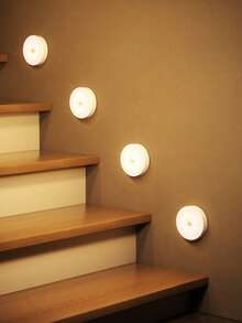 Teckwe 1pc/3pcs/6pcs/Warm Light, LED Wireless Motion Sensor Wall Light, Rechargeable Nightlight Auto On/Off, Suitable For Kitchen, Bedroom, Living Room, Corridor, Bathroom, Room Decoration - warm light - View 2