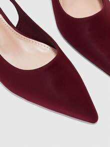 CUCCOO BIZCHIC Pointe Fashion Temperament Elegant Fairy Wind Empty Word With Single Shoes Stiletto High Heel - Red - View 6
