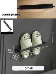 1pc Set Magnetic Folding Shoe Rack, Carbon Steel, Nail-Free Installation, Living Room Wall-Mounted Shoe Organizer - Multicolor - View 10