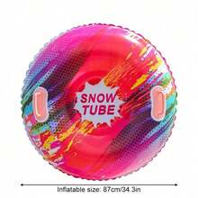 1件成人用PVC充氣雪圈，圓形加厚充氣雪橇，戶外冬季雪地滑雪圈 - N - 查看 13