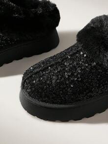 Solecia Women's Winter Casual Versatile Platform Dew And Snow Boots Fall Shoes - Black 3 - View 3