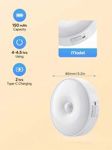 Teckwe 1pc/3pcs/6pcs/Warm Light, LED Wireless Motion Sensor Wall Light, Rechargeable Nightlight Auto On/Off, Suitable For Kitchen, Bedroom, Living Room, Corridor, Bathroom, Room Decoration - warm light - View 5