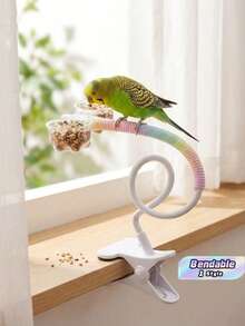 1 Piece Adjustable Bird Perch With Strong Colorful Cord, Multi-Functional Platform For Bird Cage Training And Cleaning - View 1
