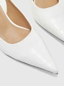 CUCCOO BIZCHIC Ladies Elegant Casual Simple Comfortable Workplace Commuting Temperament Fashion High Heels Single Shoe High - White - View 6