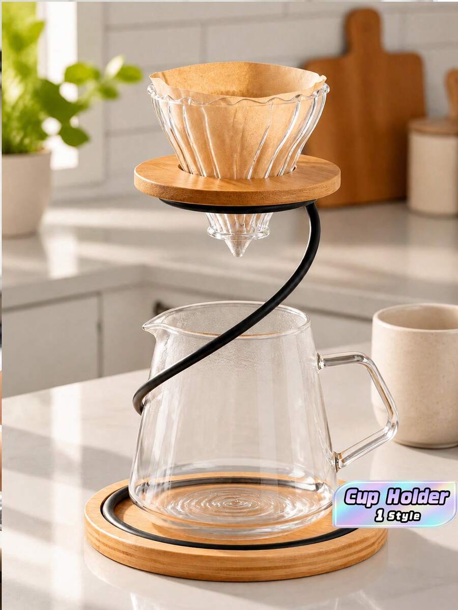 1 Set Coffee Cup Holder, Including Base, Valentine's Day Gift, Bathroom Decor, Provides Simple And Convenient Storage Solution For Coffee And Tea Lovers. Perfect Gift For Dad, Boyfriend, Coffee Enthusiasts. - Multicolor - View 1