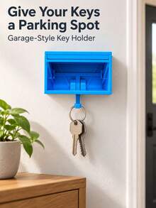 Set Of 2 Car/Garage Key Holders – Wall-Mounted, Easy-To-Install Key Racks For Car Enthusiasts – Suitable For Entryways, Hallways, And Front Doors - Multicolor - View 6