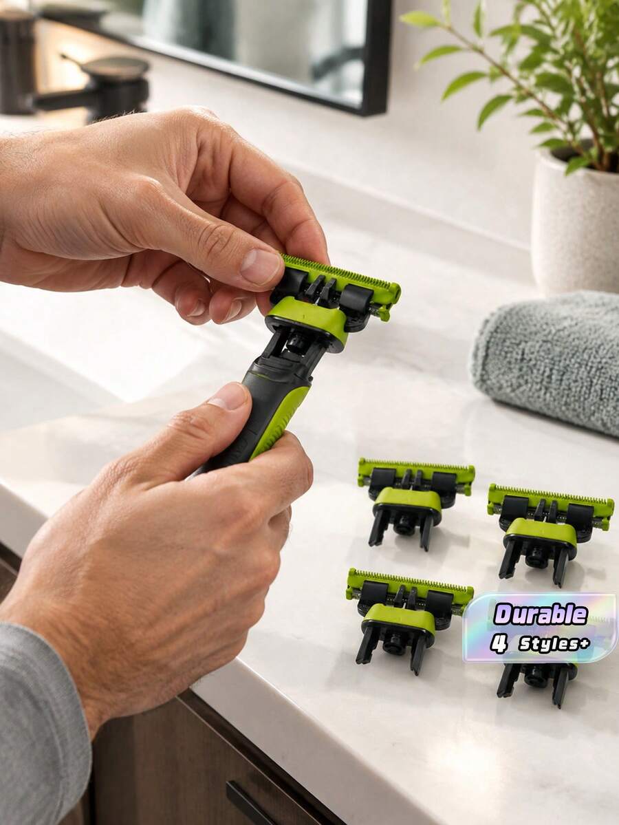1/2/3/4 Pieces, Patent No. 015045609-0001 Replacement Razor Blade Unit For Hair Trimmer, Suitable For Single Blade Hair Trimmer For Repairing Hair For Models Qp2520 Qp2530 Qp2630 Qp2620 Christmas Gift - Green - View 1