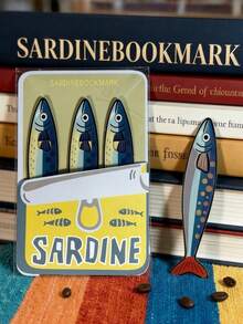 Joivida 3pcs Sardine Bookmark | Creative Simulated Canned Fish Packaging, High-Quality Cultural And Creative Gift, Multi-Color PP Material - multicolor - View 2
