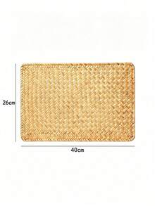 Haus Hana Japanese‑Style Woven Straw Coaster, Heat‑Resistant Table Mat, Retro Tea Placemat For Cups, Bowls, Plates & Western Tableware - Multicolor - View 10