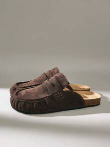 Solecia Ladies' New One-Pedal Bag Head Slippers Are Comfortable And Versatile, Casual And Retro College Style - Coffee Brown - View 5