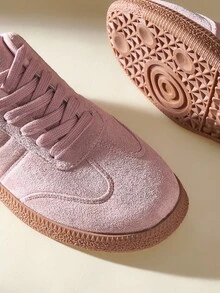 CUCCOO EASI Specially Designed For Christmas And Back-To-School Season, Women's Solid-Color Minimalist Casual Sneakers - Pink . - - View 7