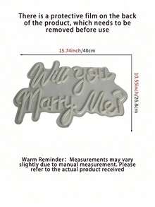 One 40*26.8cm "Will You Marry Me?" Neon Proposal Stick: Silicone Tube + Acrylic Board, USB Powered (Data Cable Included) | Warm White Handwritten Text, Romantic Atmosphere; Suitable For Proposals/Engagements/Confession Ceremonies, Wall-Mounted/Hanging Set. - White - View 14