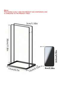 The Storage Rack Made Of 1/2pcs Carbon Steel Material Can Be Placed Anywhere. It Has A High Appearance And Can Store Multiple Hangers, Which Is Very Convenient And Practical - View 3