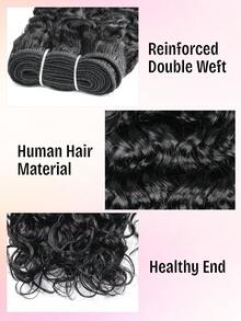 Water Wave Human Hair Bundles 1 PC Bundle Unprocessed Brazilian Virgin Hair 12A Grade Human Hair Extensions For Women Natural Color 50 G/Bundle - Natural Black - View 8