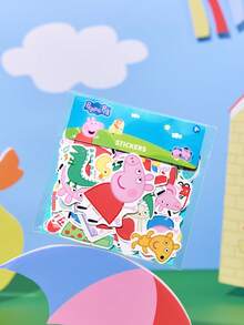 Peppa Pig X SHEIN Cartoon Stickers, Suitable For Water Bottles, Mobile Phones, Protective Cases, Laptops, Skateboards, Refrigerators, Etc., Gifts - multicolor - View 1