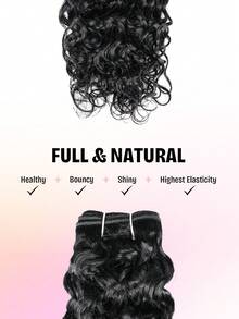Water Wave Human Hair Bundles 1 PC Bundle Unprocessed Brazilian Virgin Hair 12A Grade Human Hair Extensions For Women Natural Color 50 G/Bundle - Natural Black - View 9