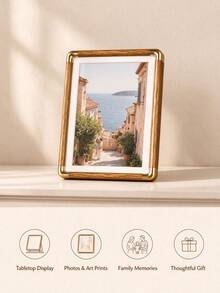 1Pc Plastic Picture-Photo-Frame Vertical-Horizontal Tabletop Display Wall Mount For Home Decor Or Office Desk Family ,Table Decor, Dorm Essentials, Graduation Gift, Wedding Essentials - Section A - View 11