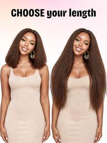 Chocolate Brown Kinky Straight Human Hair Bundles 100% Unprocessed Brazilian Virgin Hair #4 Brown Kinky Straight 1 PC Bundles Human Hair Extensions For Women - S4 - View 11