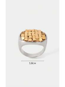 Noxbound A Fashionable And Beautiful Light Luxury Casual Elegant Bohemian Vacation Style Two-Color Ring - Geometric pattern two-color - View 6