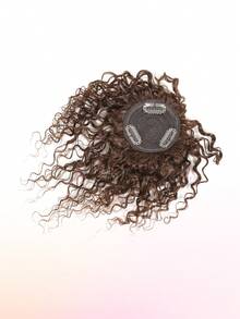 Brown Water Wave Topper Hair With Bangs Human Hair Toppers For Women Clip In Hair Extensions Daily Use Natural Black Halloween Thanksgiving Day Christmas For Party T-Shape O-Shape - S4 - View 8