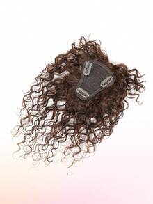Brown Water Wave Topper Hair With Bangs Human Hair Toppers For Women Clip In Hair Extensions Daily Use Natural Black Halloween Thanksgiving Day Christmas For Party T-Shape O-Shape - S4 - View 7