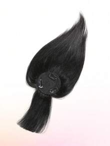 Straight Topper Hair With Bangs Human Hair Toppers For Women Clip In Hair Extensions Daily Use Natural Black Halloween Thanksgiving Day Christmas For Party T-Shape O-Shape Natural Black - Natural Black - View 17