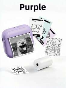 Teckwe OBOVAY 1pc Student Learning Portable Mini Pocket Printer, Home Small Photo Label Printer, Wireless High-Printer, Home Small Photo Label Printer, Wireless Hig…Definition Printing, Clear Content, Compact And Convenient, Instant Capture,1200mAh - Multicolor - View 10
