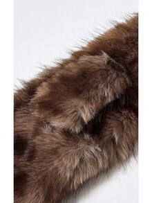Noxbound Leopard Print Imitation Fur Bow Scarf Female, Retro Fashionable Fluffy Bow Tie Scarf Winter Coat Accessories - leopard print - View 4