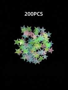 100/200PCS Glow In The Dark 3D Star Stickers, Fluorescent For Walls, Ceiling, Bedroom, Living Room ,Starry Sky, Galaxy Theme, Home Decor, Easy To Apply, Wall Stickers - Multicolor - View 14