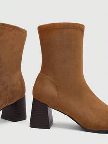 Daringsoles بوت نسائية الخريف والشتاء - بني - مشاهدة 4