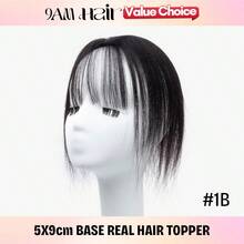 Human Hair Topper With Bangs Real Human Hair Extensions 8-14 Inch Straight Hair Hairpieces For The Top Of The Head, Sooth&Soft Touch Feeling, High Quality For More Realistic Looking, 8inch-14inch Halloween Costumes & Christmas - Multicolor - View 47
