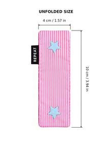 Joivida 1pc Cable Organizer Strap, Cute Decorative Cord Keeper, Portable Earphone Wire Wrapper, Travel Accessory For Charging Cable, Earbud Cord Management, Desk Bag Use, Star Heart Detail Fabric Cable Winder For Daily Storage, Unique Housewarming Gift - default - View 8
