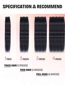 Double Weft Human Hair Extensions, 12-24 Inch Sew In Weft, Instant Volume, Seamless Natural Blend, Soft Silky, Halloween Party Looks & Christmas Gifts - S1B - View 10