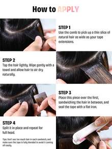 20pcs Tape In Hair Extensions Human Hair Water Wave Nature Black Color 1B 12-24 Inch Seamless Double Sided Tape Ins Hair Extension Invisible Tape In Hair Extensions Curly Hair Halloween Costumes & Christmas - S1B - View 11