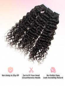 20pcs Tape In Hair Extensions Human Hair Water Wave Nature Black Color 1B 12-24 Inch Seamless Double Sided Tape Ins Hair Extension Invisible Tape In Hair Extensions Curly Hair Halloween Costumes & Christmas - S1B - View 6