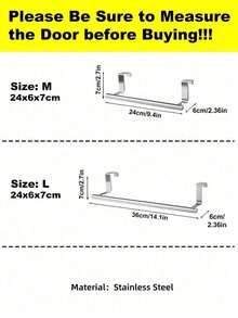 1pc No-Drill Cabinet Door Hanging Kitchen Sink Towel Rack, Suitable For Cabinet Doors, Drawers, Black/Silver/Gold Optional - Silver - View 11