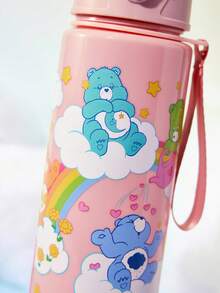 SHEIN X Care Bears 750Ml Water Bottle With Silicone Straw And Leak-Proof Cover, Suitable For Travel, Sightseeing And School Use, Plastic Material. - Baby Pink - View 6