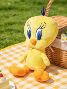 LOONEY TUNES X SHEIN 1pc Cartoon Plush Doll, Made Of Soft Material With Exquisite Embroidery, Can Be Placed On A Sofa Or In A Car For Decoration, Suitable As A Gift - Yellow - View 1