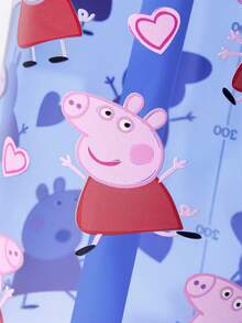 Peppa Pig X SHEIN 16 Oz / 500 Ml Cartoon Pattern Water Bottle With Silicone Straw And Spill-Proof Lid,Suitable For Travel, Tourism, And School ,Tritan , Back To School - Pink - View 6