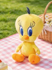 LOONEY TUNES X SHEIN 1pc Cartoon Plush Doll, Made Of Soft Material With Exquisite Embroidery, Can Be Placed On A Sofa Or In A Car For Decoration, Suitable As A Gift - Yellow - View 2