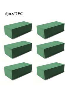 20/6/5/4/3/1 Piece(S) Of Floral Foam Blocks For Flower Arrangement, Each Piece Measuring 10 Cm Length * 10 Cm Width * 4 Cm Height, Wet And Dry Floral Foam Blocks, Suitable For Weddings, Festivals, Parties, And Event Decorations - Green - View 7