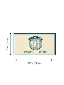 HARRY POTTER X SHEIN A Rubber Kitchen Long Carpet, Cartoon Printing Pattern, Nordic Light Luxury High-End Style Kitchen Mat, Long Running Carpet Laundry Carpet, The Fabric Is Thick And Foot-Feeling, Easy To Take Care Of, Machine Washable And Washable, Practical Entrance - Blue - View 10
